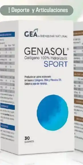 Cruz Verde Gea genasol sport colágeno hidrolizado sabor naranja oferta