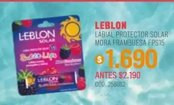 Cruz Verde Leblon labial protector solar mora frambuesa fps15 oferta