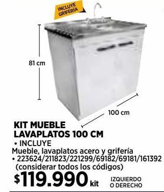 Construmart Mueble lavaplatos oferta