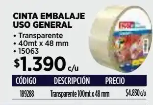 Construmart Cinta de embalar oferta