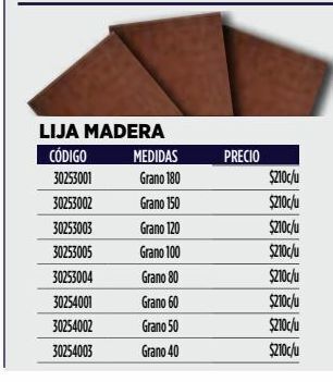 Construmart Lija madera oferta