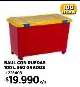 Construmart Baúl con ruedas oferta
