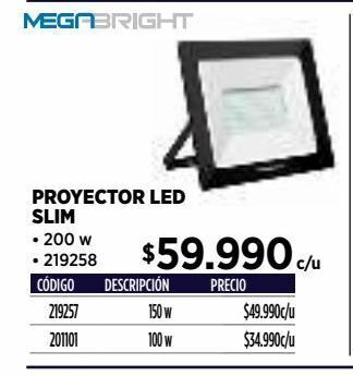 Construmart Proyector led slim oferta