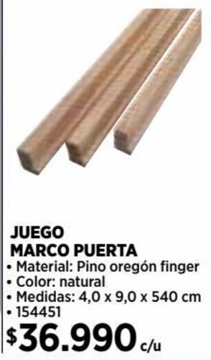 Construmart Juego Marco Puerta 4,0 x 9,0 x 540cm oferta
