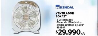 Construmart Ventilador kendal oferta
