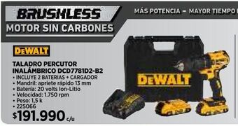 Construmart Taladro percutor inalambrico oferta