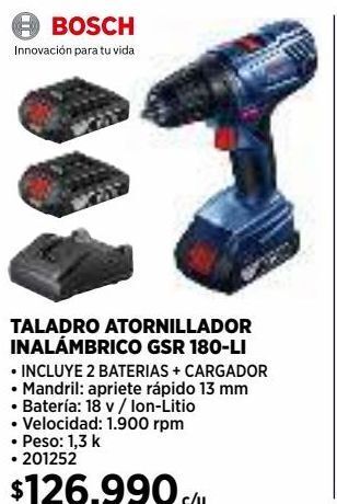 Construmart Taladro atornillador inalambrico oferta