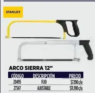 Construmart Arco de sierra stanley oferta