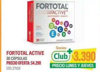 Cruz Verde Fortotal active multivitamínico + minerales 30 cápsulas blandas oferta