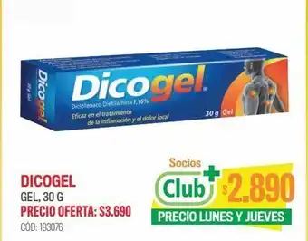 Cruz Verde Dicogel diclofenaco dietilamonio 1,16% gel tópico 30 gr oferta