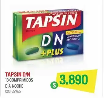 Cruz Verde Tapsin día-noche plus paracetamol 400 mg 18 comprimidos recubiertos oferta
