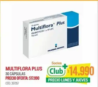 Cruz Verde Multiflora plus probióticos 30 cápsulas oferta