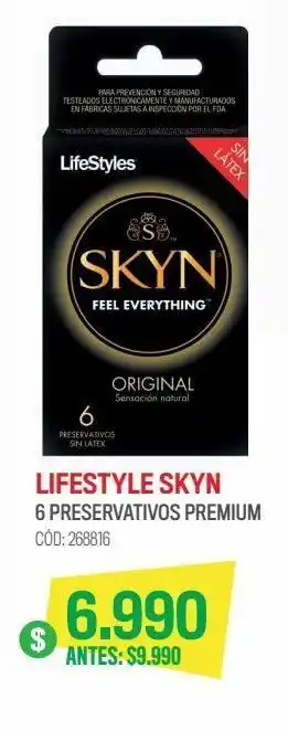 Cruz Verde Lifestyles skyn original 6 preservativos oferta