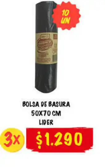 Super Bodega a Cuenta Bolsa De Basura 50x70 Lider oferta