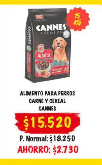 Super Bodega a Cuenta Alimento Para Perros Carne Y Cereal Cannes oferta