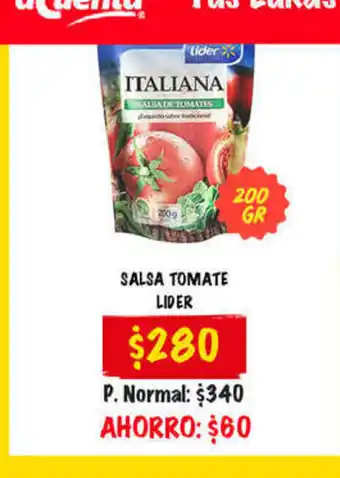 Super Bodega a Cuenta Salsa Tomate Lider oferta