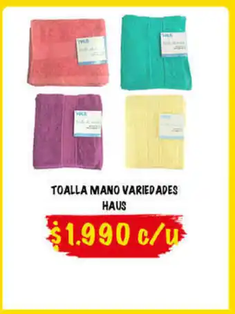Super Bodega a Cuenta Toalla Mano Variedades Haus oferta
