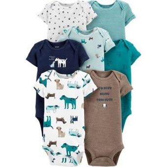 Linio Carters pack de bodys 7 unidades manga corta bebe niño oferta