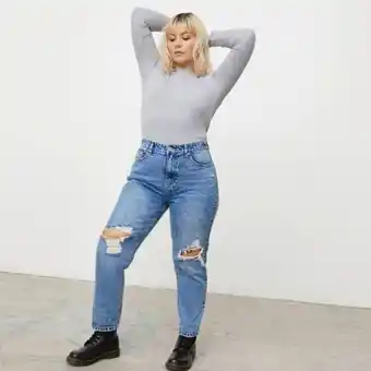 Linio Americanino jeans mom tiro alto algodón mujer oferta