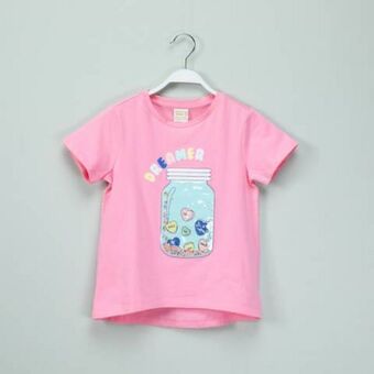 Linio Yamp polera más sustentable manga corta niña algodón reciclado oferta