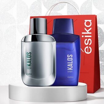 Ésika Set perfumes de hombre kalos tech + kalos sport oferta
