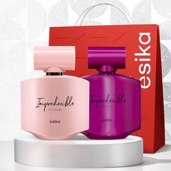 Ésika Set perfumes de mujer impredecible + impredecible deep rosé oferta