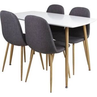 Linio Juego de comedor 4 sillas gris oferta