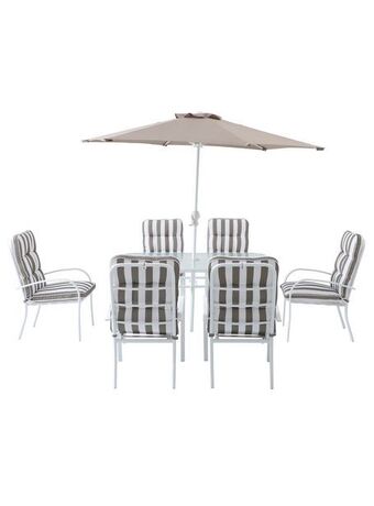 Paris Juego comedor 6 sillas + 1 quitasol prunus oferta