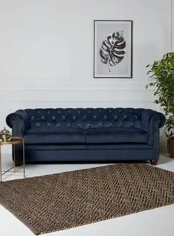 Paris Sofá capitone gaston velvet 3 cuerpos oferta