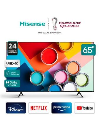 Paris Led smart tv 65" 4k ultra hd 65a6h oferta