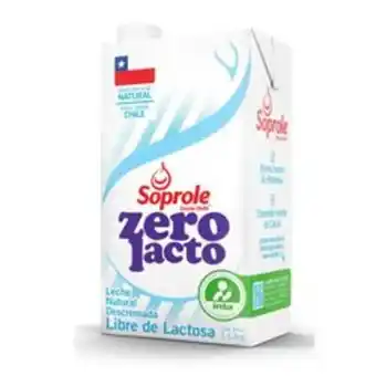 Unimarc Leche descremada sin lactosa soprole zerolacto con tapa 1 l oferta