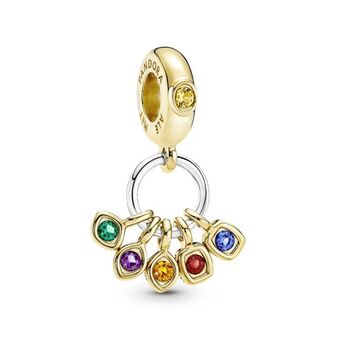 Pandora Charm colgante gemas del infinito de the avengers de marvel plata y recubrimiento oro 14k oferta