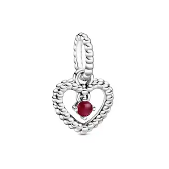 Pandora Charm colgante corazón de abalorio rojo oscuro oferta