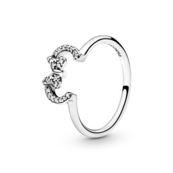 Pandora Anillo con silueta de minnie de disney y cz clara oferta