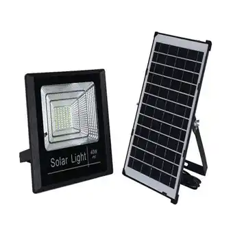 Foco proyector de área led 40w con panel solar