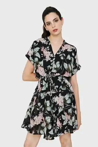 Paris Vestido corto botones negro nicopoly oferta