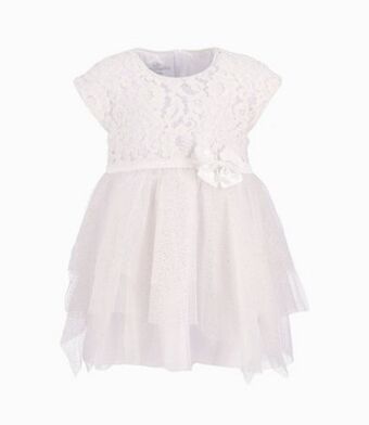 Limonada Vestido con tul bebé niña blanco oferta