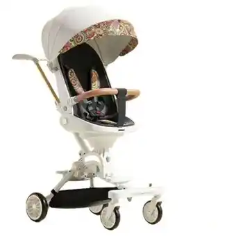 Coche de paseo 360° 3 en 1 reclinable lubabycas blanco