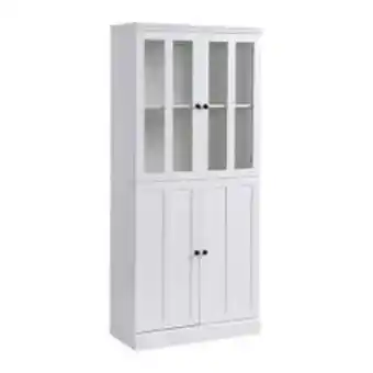 Abcdin Vitrina jacobsen londres 4 puertas blanco oferta