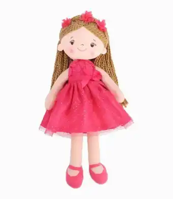 Limonada Muñeca con vestido y flores niña rosado limonada oferta