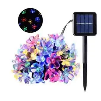 Linio Guirnalda solar 30 flores led multicolor luces solares exterior oferta