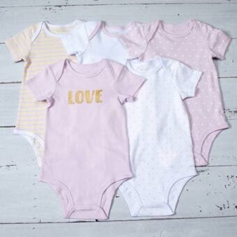 Linio Yamp body pack de 5 unidades bebé niña algodón oferta