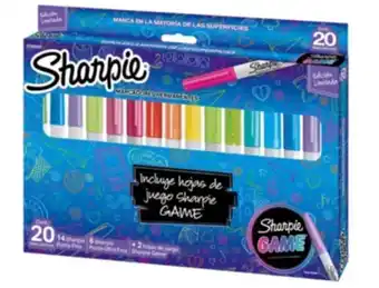 Falabella Marcadores sharpie game 20 colores edición limitada + 2hojas oferta