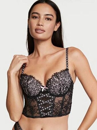 Victoria's Secret Lightly-lined lace-up corset top oferta