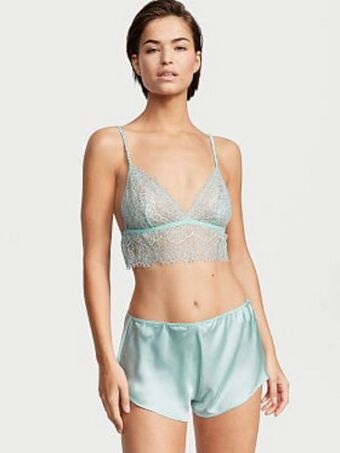 Victoria's Secret Floral lace cami top satin shortie set oferta