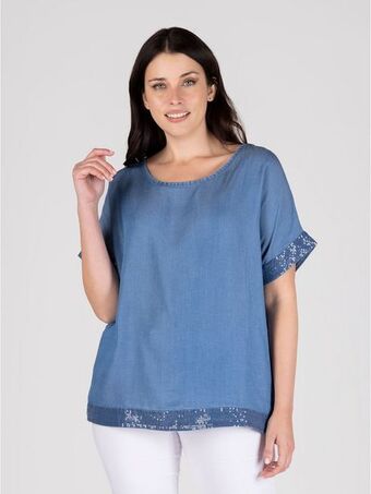 Lineatre Blusa jeans lineatre oferta