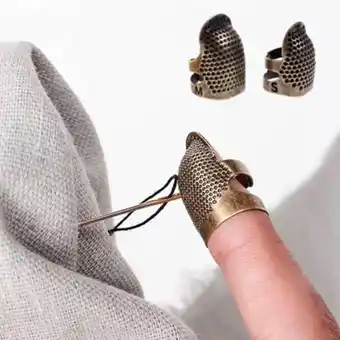 Falabella Dedal de metal para costura protectora dedo manualidades oferta