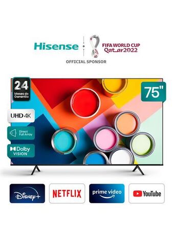 Paris Led smart tv 75" uhd 4k 75a6h oferta