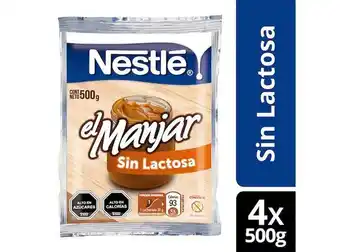 Manjar nestlé® sin lactosa 500g x4 bolsas