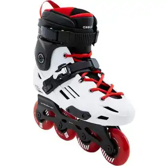 Decathlon Patines patinaje freeride freeskate oxelo mf 500 bota dura adulto blanco/rojo oferta